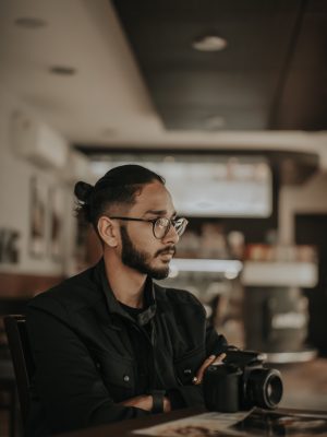 young photographer with camera